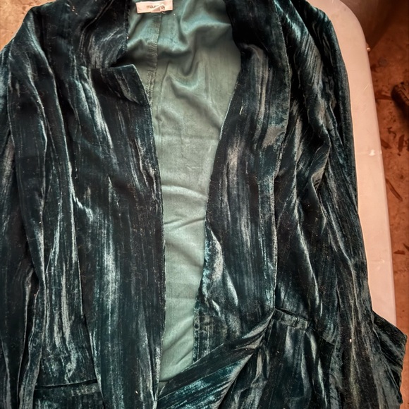 Maurices Teal Velvet Blazer - Picture 1 of 1